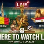 Belgium vs Egypt World Cup 2026