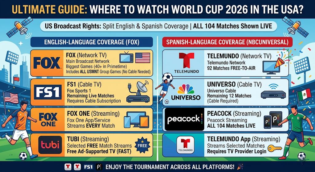 Channels Is the World Cup 2026 On in the USA